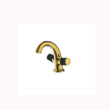 Luxury Gold Basin Faucet Deck Mounted Dual  Handle Bathroom Sink Faucets Bath Washing Mixer Tap